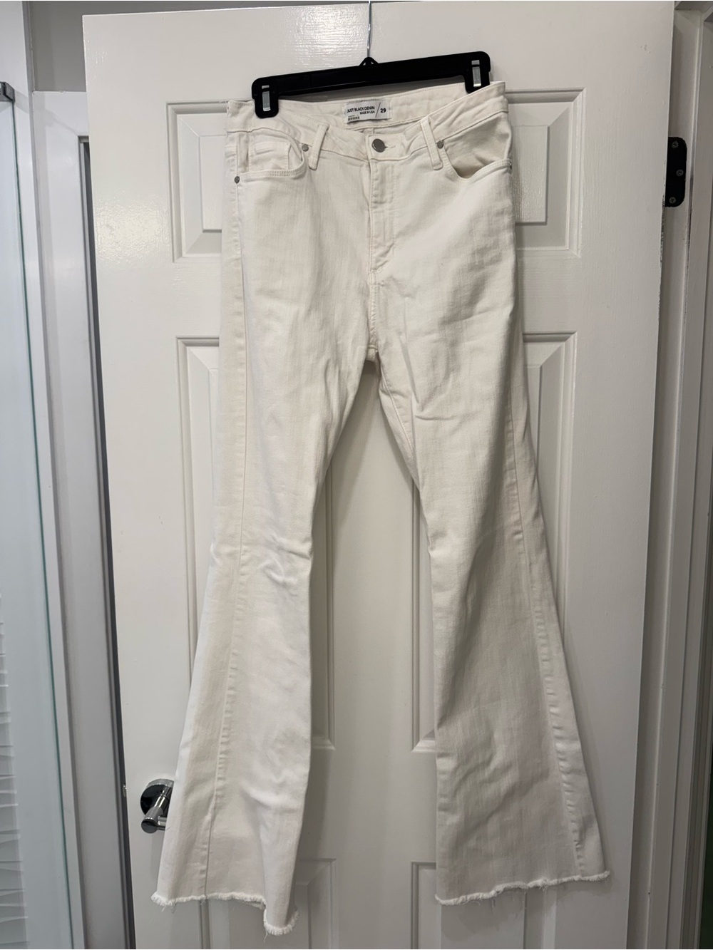 Just Black Off-White Flare Jeans